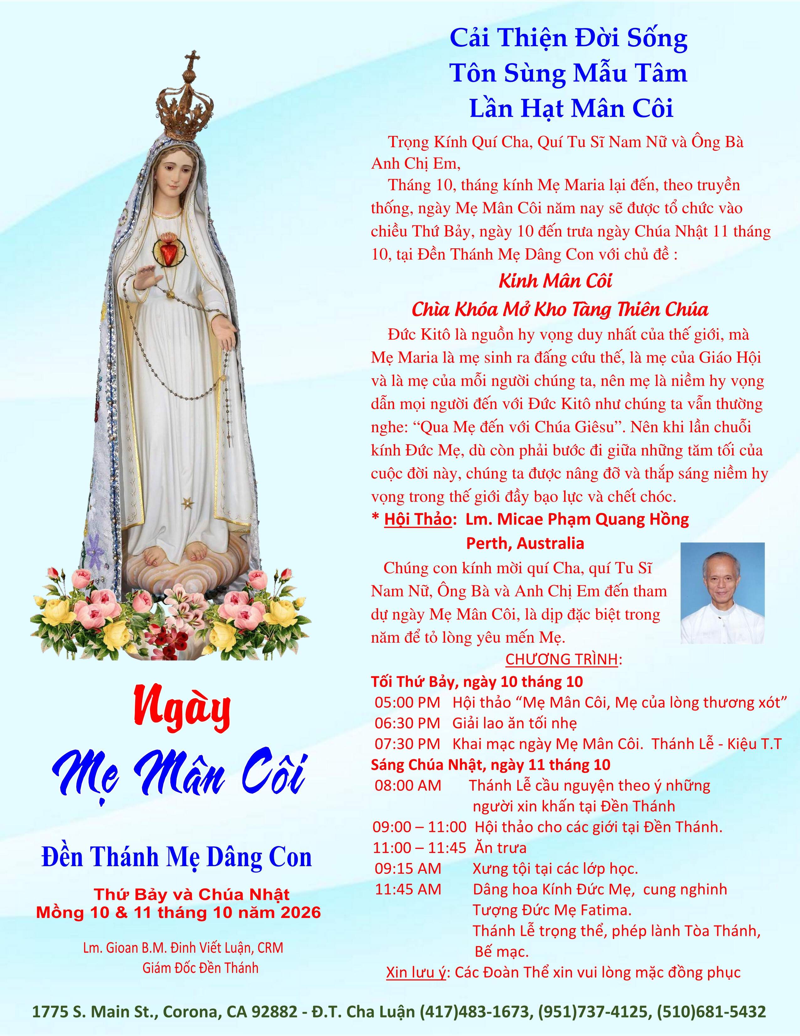 Mẹ Mân Côi 2026